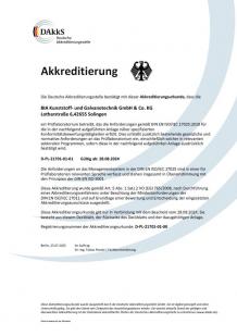 Certificate of accreditation